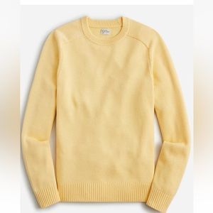 J. Crew mens Heritage Cotton Crewneck Sweater, Pale Banana Yellow